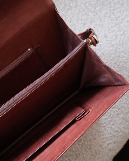 1970s Crocodile-Embossed Leather Bag